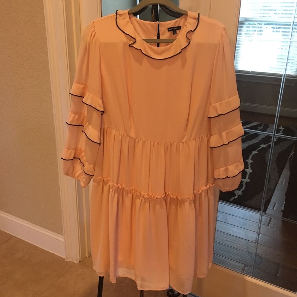 Who What Wear pink long sleeve dress